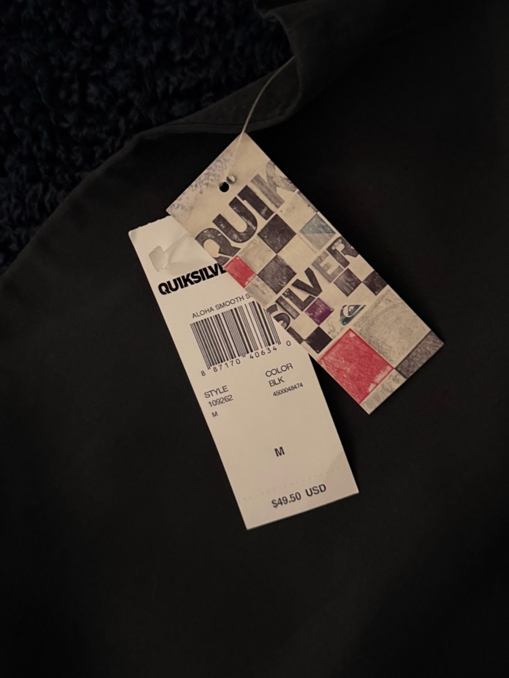 Quiksilver Men’s Black Short-Sleeve Button-Down Shirt - Picture 6 of 6